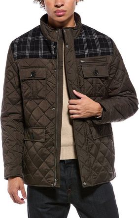 Cole Haan Signature Quilted Wool-Blend Yoke Coat