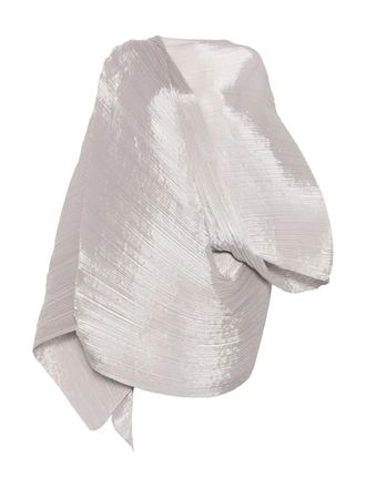 Pleats Please Issey Miyake pleated scarf - women - Polyester - One Size - Neutrals