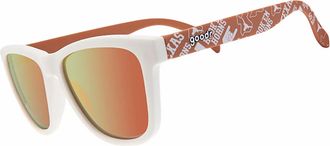 goodr Womens Bevo Vision Sunglasses In White/orange