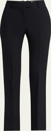 Alexander McQueen Wool-Silk Flare Trousers