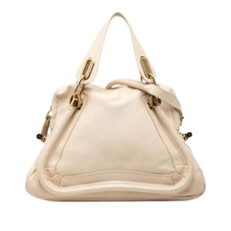 Chlo&eacute; Pre-owned Paraty Satchel - Dames - Pre-owned - Beige - Maat: ONE Size Leer