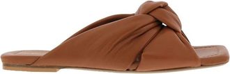Paris Punk Knot Veneta Mule - Dames - Sandalen - Bruin - 38 EU - Leer - Schoenen
