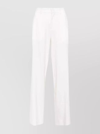 Parosh trousers wide-leg pressed crease