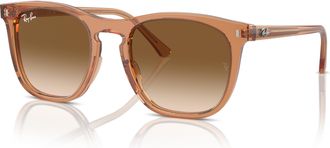 Ray-Ban Clear & Brown Square Unisex Sunglasses RB2210F 676451 53