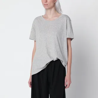 The Row T-shirt Dera grigia chiara m&eacute;lange in cotone