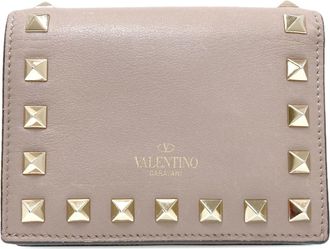 Valentino Beige Leather Wallet (Bi-Fold) (Pre-Owned)