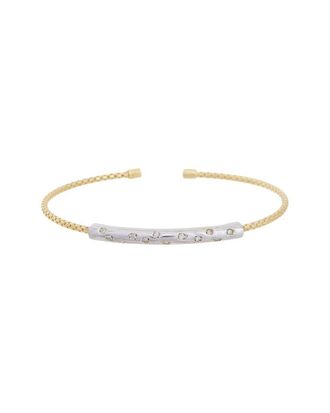 Meshmerise 18K Plated 0.10 Ct. Tw. Diamond Mesh Bangle
