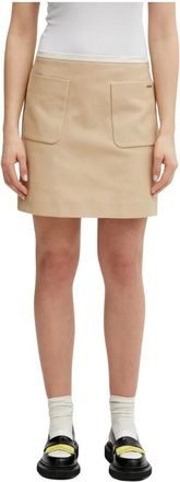 Maison Kitsun&eacute; Falda corta con bolsillos de parche - Skirts - Mujer - Marr&oacute;n - S