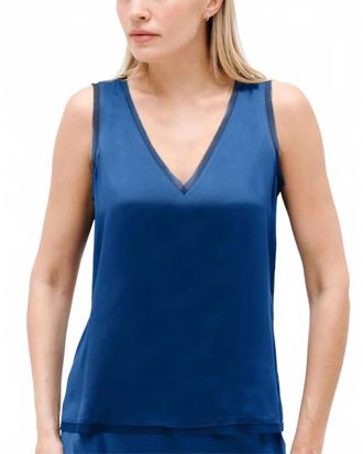 Go Silk V-Tee Redux Top In Cielo