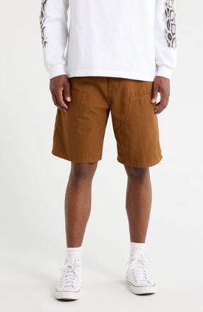 Carhartt Work in Progress Double Knee Shorts in H Brown at Nordstrom, Size 34 X 32