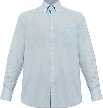 Paul & Shark Checked Pattern Shirt - Heren - Zakelijke Overhemden - Blauw - XL - Katoen - Overhemden
