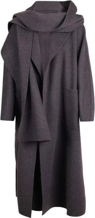 Max Mara Peonie Jas - Dames - Parka Jassen - Grijs - 2XS - Wol - Jassen
