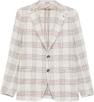 Tagliatore Jacket Tagliatore - Heren - Blazers - Beige - M - Wol - Jassen
