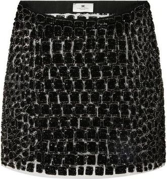 Elisabetta Franchi Dames, Rokken, Zwart, Maat: L Polyamide