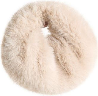 Naked Wardrobe Mini Faux Fur Bag in Cream at Nordstrom
