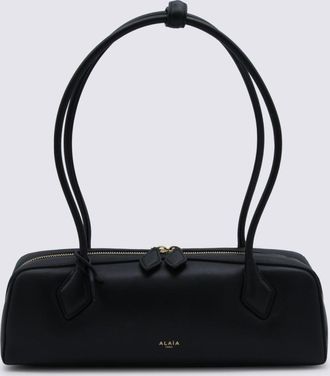 Alaia Black Leather Le Teckel Medium Shoulder Bag