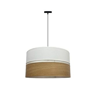 Wonderlamp L&aacute;mpara de techo, madera clara y blanco, 1 luz
