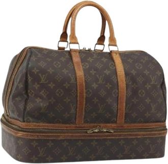 Louis Vuitton Pre-owned Sac Sport Boston Bag - Dames - Vintage Weekendtas - Bruin - ONE Size - Leer - Vintage