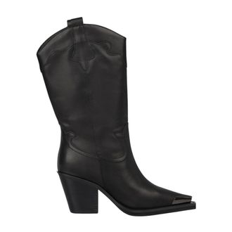 Alma En Pena Cowboy & Biker Boots, female, Black, 5 UK, Metallic Toe Medium Boot