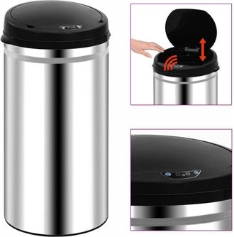 vidaXL Vidaxl - Cubo De Basura Con Sensor Autom&aacute;tico 50 L Acero Inoxidable