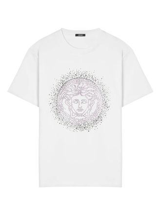 Versace Medusa embellished T-shirt - White