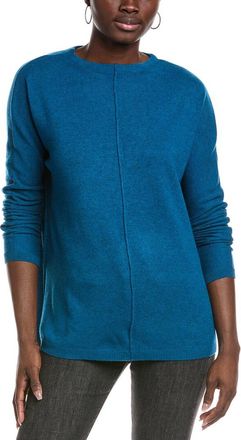 Forté Cashmere Seamed Easy Funnel Neck Cashmere Sweater