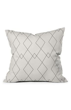 Deny Designs Color Poems Geometric Throw Pillow in White at Nordstrom Rack