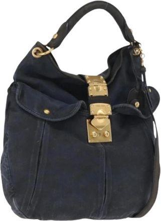 Miu Miu Pre-owned Canvas Schoudertas - Dames - Vintage Schoudertas - Blauw - ONE Size - Vintage
