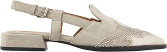 VIA VAI Jazz Vaienna Slingbacks - Dames - Ballerinas - Grijs - 40 EU - Leer - Schoenen