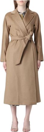 Max Mara Cashmere Wikkeljas - Dames - Jas met riem - Bruin - S - Wol - Jassen