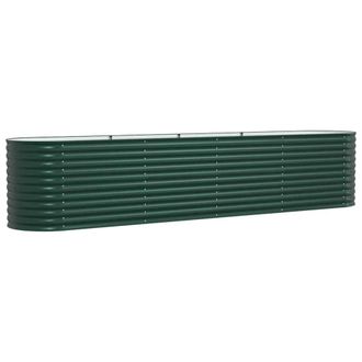 Berkfield Home Green Garden Raised Bed 400x80x81 cm Galvanized Steel | Size: 400 x 80 x 81 cm