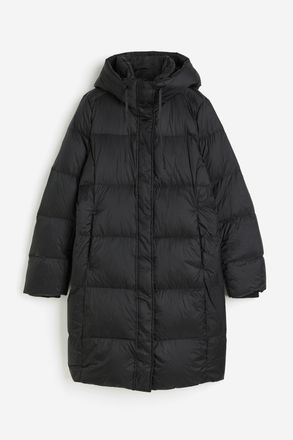 H&M Wasserabweisender Daunenmantel - Schwarz