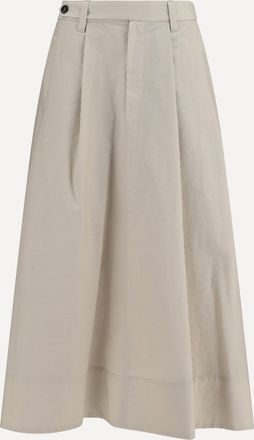Brunello Cucinelli Gonna in popeline di cotone con monile Woman 42
