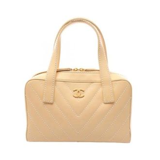 Chanel Pre-owned Vintage Handbag - Dames - Pre-owned - Beige - Maat: ONE Size Leer
