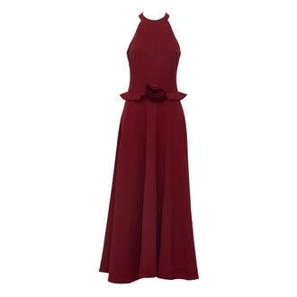 Rotate Jurk met bloemen - Dames - Avondkleed - Rood - 2XS - Polyester - Kleedjes
