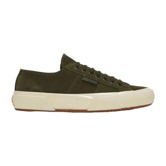 Superga Schoenen, Heren, Groen, 41 EU, Su&egrave;de, Groene Su&egrave;de Sneakers 2750 OG