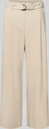 Christian Berg Culotte aus Viskose mit G&uuml;rtel in Ecru, Gr&ouml;&szlig;e 34