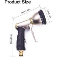 OEM Pistola Para Manguera De Jard&iacute;n, Boquilla Para Pistola Pulverizadora, Conector Met&aacute;lico Para Manguera De Jard&iacute;n, 9 Modelos Ajustables, Conectores Flex