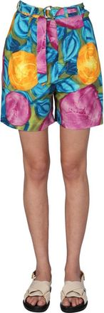 Marni Multicolor Print Cotton Bermuda - Multicolor
