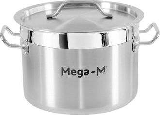 OEM Olla Mediana Para Catering Con Tapa Mega-m Pro 14 L, Di&aacute;metro 30 Cm X Altura 20 Cm N