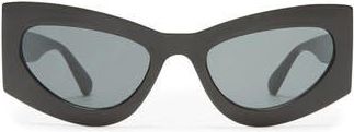 AIRE Electra 49mm Small Cat Eye Sunglasses in Black/smoke Mono at Nordstrom Rack