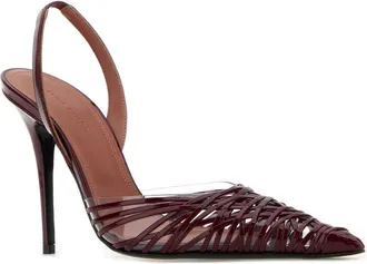 Amina Muaddi Wine105mmsmheel Scarpe Con Tacco High Heel Shoes