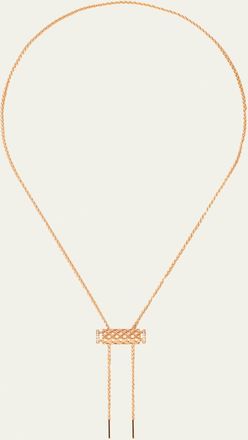 Nouvel Heritage 18K Full Pave Latch Pendant on MM Chain Necklace