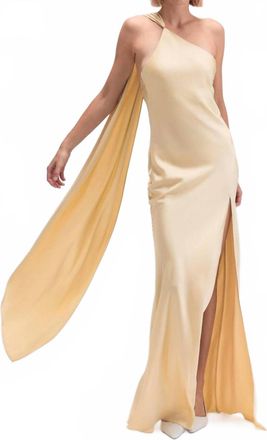 FORE COLLECTION Dont Call Me Baby Scarf Slip Maxi Dress In Yellow