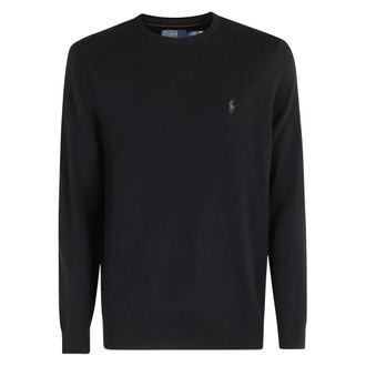 Polo Ralph Lauren Maglione Girocollo a Maniche Lunghe - - Knitwear - Uomo - Nero - XL