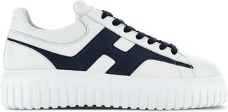Hogan H-Stripes leren sneakers - Heren - Sneakers - Wit - 45 EU - Leer - Schoenen