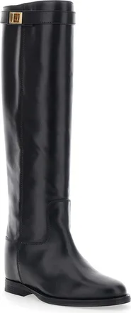 Via Roma 15 Womens Boots Smooth Leather Black