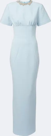 Rachel Gilbert Dovetta embellished cr&ecirc;pe corset gown