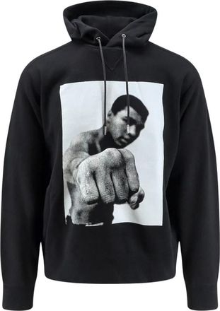 sacai Hoodies & sweatvesten, Heren, Zwart, S, Katoen, Graphic Hoodie