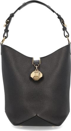 Lanvin Catch Medium Bucket Bag - Dames - Schoudertassen - Zwart - ONE Size - Leer - Tassen
